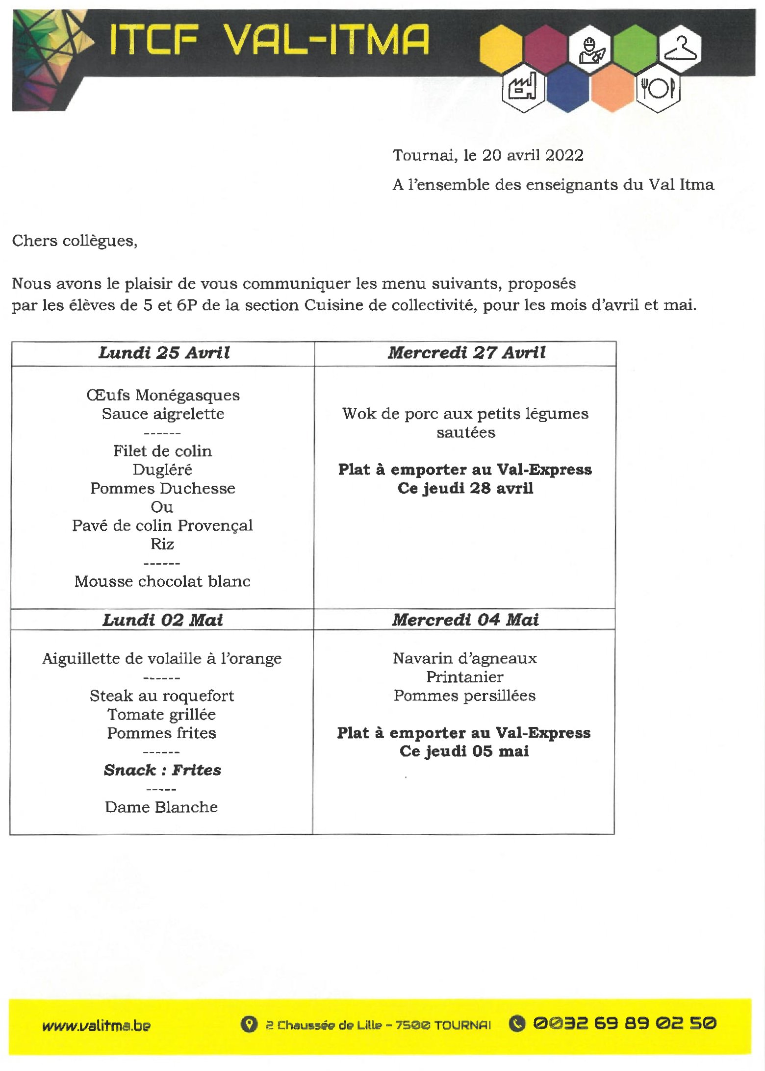 Qualifications 2022 - Menu Collectivité 1